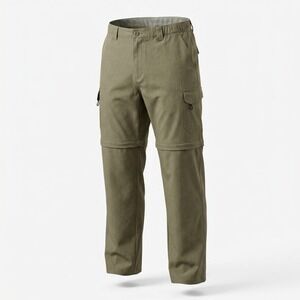 REEL LEGENDS Convertible Pants Mens L 36 38 Khaki Zip Off Cargo Shorts 33x29